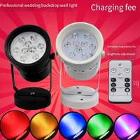 Éclairage de scène LED pour mariage, lumières de décoration, éclairage à thème pour Noël, anniversaire, fête, projecteur de scène rechargeable