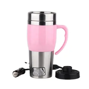 12 Warmer Vacuum Stainless Steel USB Electric self heated mug travel coffee on car