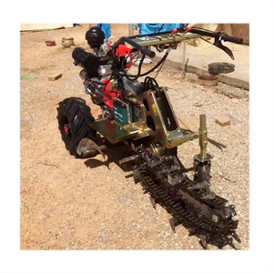 Double Chain Small Hand Trencher Orchard <b>Machine</b> <b>Walking</b> Excavating <b>Machine</b> - Product Image 5