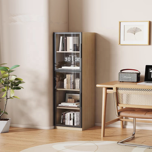 Estantería moderna de madera <span class=keywords><strong>blanca</strong></span> y armario de almacenamiento estilo simple nórdico <span class=keywords><strong>Vintage</strong></span> dormitorio para el hogar u oficina en casa - Product Image 4