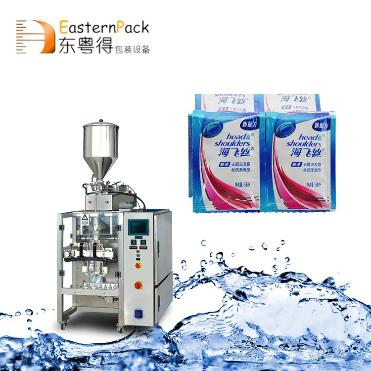 Automatic filling sealing packaging liquid sachet detergent scrubber shampoo washing and conditioner detergent packing machine