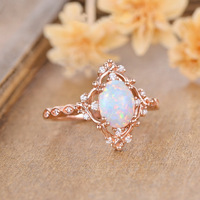 AliExpress - Nouvelle bague pour femme en cuivre opale blanc en forme d'œuf, plaquée, élégante, simple, tendance, adaptée à un usage quotidien