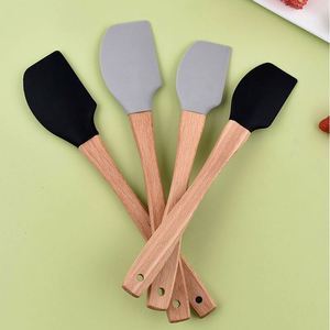 Heat Resistant Kitchen Cooking Utensils Wooden Handle <b>Silicone</b> Spatula for <b>Baking</b> Mixing - Product Image 6