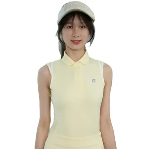 Hot Sale Women's Golf Polo Shirt Sleeveless Quick Dry Breathable Tennis T-shirt Sweat-wicking Women's Tops Support OEM