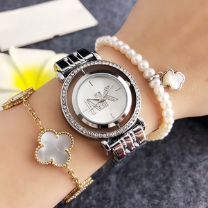 Orologio Unisex con Doppio Cerchio, Logo con Lettere e Diamanti, 38mm, Lusso Leggero, Movimento al Quarzo, Vendita Diretta dalla Fabbrica - Product Image 5