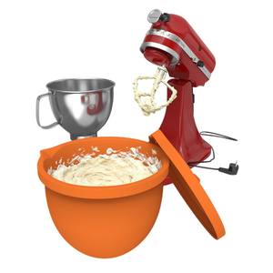 Revêtements de <span class=keywords><strong>bol</strong></span> en silicone pour mélangeurs <span class=keywords><strong>KitchenAid</strong></span>, revêtement de <span class=keywords><strong>bol</strong></span> de mélange de 5 litres avec <span class=keywords><strong>couvercle</strong></span>, bols en silicone réutilisables pour la pâtisserie - Product Image 1