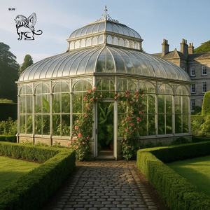 Serre en verre de style européen personnalisée BLVE en acier métallique, véranda en fer forgé noir pour villa et jardin - Product Image 5