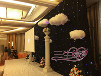 Nuage artificiel décoration de mariage plafond en coton Art déco moderne décoré de nuages blancs amovibles