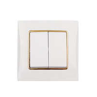 Interrupteur mural électrique domestique double fonction à bouton, commande française