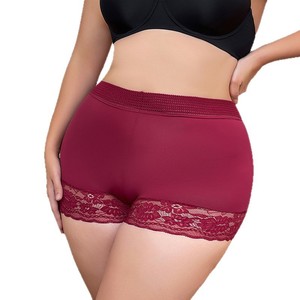 Braguitas de seguridad de encaje de talla grande para mujer, sin costuras, antidesgarros, tipo bóxer, ropa interior sexy, shorts lisos, venta al por mayor de fábrica, personalizables - Product Image 5