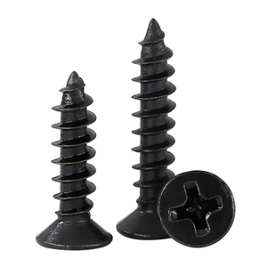 Vis à bois à tête fraisée plate en acier inoxydable A2 A4 304 316, zinguées noires, métriques, à tête cruciforme - Product Image 2