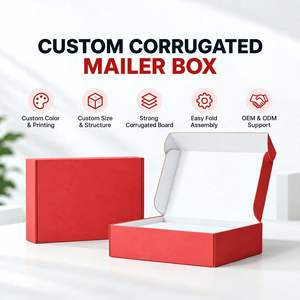 Factory Direct Logo Printing <b>Red</b> Matt Lamination Reusable Luxury Custom Foldable Corrugated Mailer <b>Box</b> for Wedding Packaging - Product Image 1