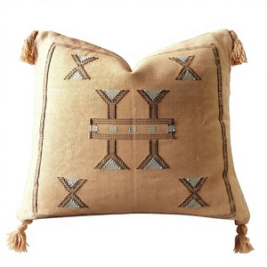 New Design Fashion Decorative Moraccan Geometric Handwoven Cotton <b>Cushion</b> Cover Stylish Soft Outdoor Living Room <b>Cushion</b> - Product Image 1