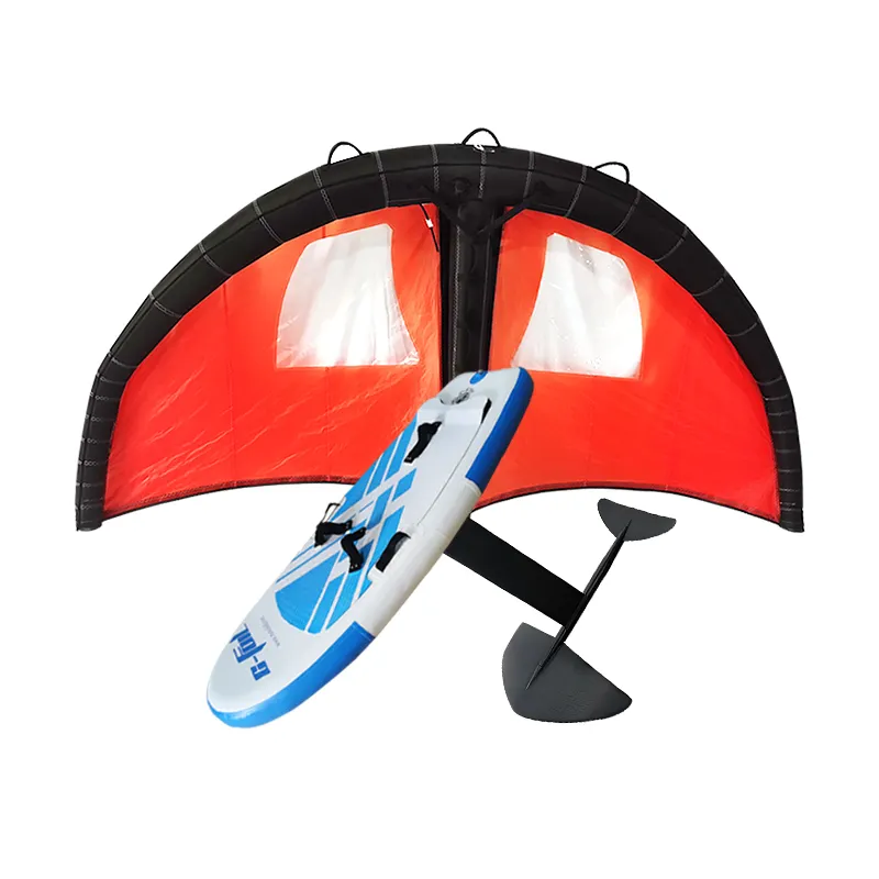 waterplay surfing wing foil 5m wingsurf kitesurf hydrofoil wing inflatable water sports wing foil board wind surf set