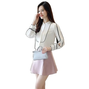 Long Sleeve OL Office Summer Women Blouse for Women Blusas Womens <strong>Tops</strong> and Blouses Chiffon Shirts <strong>White</strong> Ladie's <strong>Tops</strong> - Product Image 1