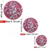 Nouvel arrivage US : Écussons brodés en nylon à paillettes étoiles et planètes, style disco, pour vêtements, bagages et chapeaux