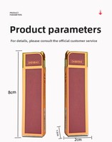 Briquet de luxe fin et léger, rechargeable, en métal, coupe-vent, pour cigarettes ou huile – Idéal pour les cadeaux promotionnels