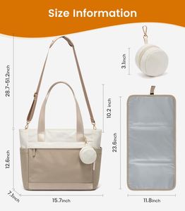 Sac à couches multi-poches au design élégant et prêt pour les voyages, avec 12 compartiments intelligents - Product Image 2