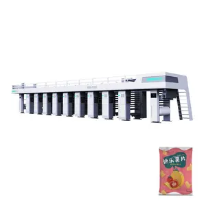 Computer automatic overprinting color printing high speed electronic shaft film printing gravure printing machine