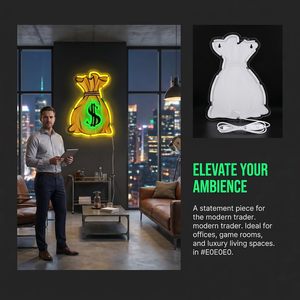 Money Bag Letreros Neon LED dimmable USB powered ambient <b>light</b> store <b>window</b> decoration <b>light</b> street indicator <b>light</b> Customized - Product Image 3