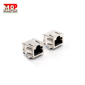 Connecteur <span class=keywords><strong>Ethernet</strong></span> <span class=keywords><strong>multi</strong></span>-ports femelle RJ45, <span class=keywords><strong>prise</strong></span> de câble pour réseau informatique et systèmes de données - Product Image 1