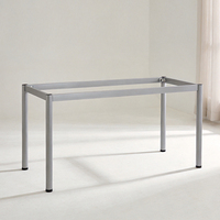 Base de table rectangulaire en acier et bois personnalisée OEM, pied de meuble pour restaurant, café et bureau