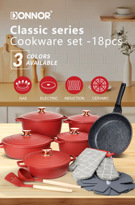 Juego <span class=keywords><strong>de</strong></span> utensilios <span class=keywords><strong>de</strong></span> cocina comercial <span class=keywords><strong>de</strong></span> 18 piezas <span class=keywords><strong>para</strong></span> placa <span class=keywords><strong>de</strong></span> inducción-3mm <span class=keywords><strong>de</strong></span> espesor 20/24/28cm ollas y sartenes, utensilios <span class=keywords><strong>de</strong></span> cocina <span class=keywords><strong>de</strong></span> aluminio con revestimiento antiadherente a granel - Product Image 2