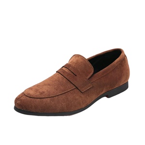 Zapatos de Vestir de Cuero para Hombre, Color Marrón, Estilo Mocasines con Punta en Pico, Cierre Deslizante, para Primavera y Verano - Product Image 1