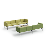 Canapé de réception commercial, canapé modulaire multi-configurations pour projets d'aménagement de bureaux