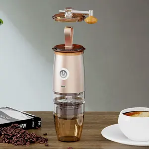 휴대용 버 커피 그라인더, 전기/수동 2-in-1 카페 갈기, 5 정확한 갈기 설정 드립/Espre