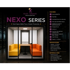 Cabina de Reuniones Corporativa Moderna de Primera Calidad con Ventilación Inteligente para Oficinas y Espacios de Trabajo Híbridos en Venta - Product Image 6
