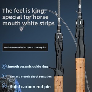 Ensemble de canne à pêche spinning en carbone <span class=keywords><strong>Ma</strong></span> <span class=keywords><strong>Kou</strong></span> Butterfly Road Ya avec moulinet et double poignée, action souple pour la pêche en lac - Product Image 2