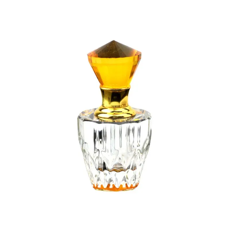 Sumber pabrik grosir botol minyak kristal kualitas tinggi botol kaca indah kemasan perjalanan botol aromaterapi portabel