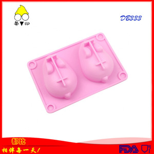 Star Cafe Rabbit <b>Silicone</b> Cake Mold 2-Cavity For <b>Baking</b> Diy Epoxy Decoration Mold Dishwasher Safe - Product Image 3