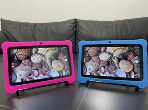 Più economico 7 pollici 1 + 8GB bambini Tablet educativo con custodie in silicone con il vestito per i bambini di apprendimento