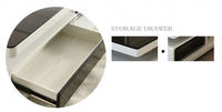 Ensemble de tables basses en verre moderne, table basse de luxe, meubles de salon, table basse de luxe noire et blanche