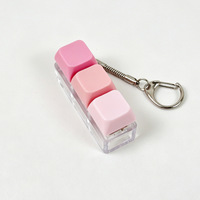 Factory OEM Custom 3Keys Mechanical Keycap Fidget Clicker Keychain Custom Color Logo Decompression Fidget Toy for Promotion Gift