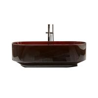 Baignoires autoportantes rectangulaires en pierre artificielle portables pour hôtel