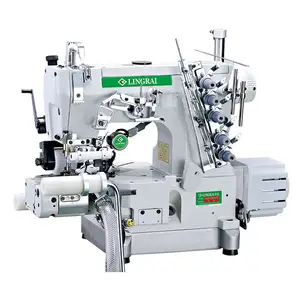 LINGRAI 600-33AC/AWT Máquina de coser de enclavamiento industrial cortador derecho para tela