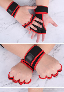 Gants de sport en polyester personnalisables avec logo pour hommes et femmes, entraînement, fitness, musculation, haltérophilie, gym, protection des mains, poignets et paumes - Product Image 6