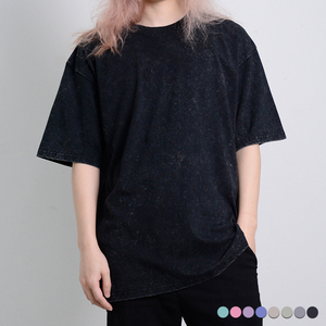 เสื้อยืดผู้ชายทรงหลวมสไตล์วินเทจ ผ้าคอตตอน 100% คุณภาพสูง หนัก 240 กรัม ซักย้อมสีแบบแอซิดวอช  แบบเรียบ  สำหรับทำบาติก  แบบเปล่าสำหรับสกรีนลาย - Product Image 5