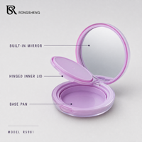 Boîte compacte vide personnalisée avec miroir, emballage cosmétique rond pour fond de teint et poudre, fabrication OEM ODM