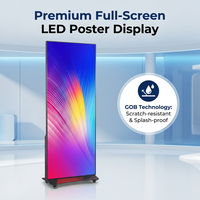 Pantalla LED para Póster, Tecnología GOB, Pantalla de Alta Definición, Empalme Multipantalla, Señalización Digital Plegable, Panel LED de Pie