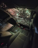 Kit de 300 fibres optiques scintillantes RGBW de 0,75 mm, 2,5 m/pièce, 16W, avec contrôle musical et via application, pour plafond étoilé (voiture et maison)