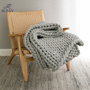 Kostenlose Kleine Probe Neue Fabrik Maßgefertigte Decke Bio-Baumwolle Grob Gestrickte <span class=keywords><strong>Gewichtsdecke</strong></span> für den US-Markt - Product Image 6