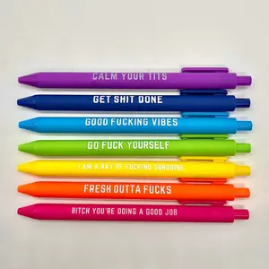 11 Stuks Grappige Pen Set Relatiegeschenk Balpen Woord Dagelijks Pen Aangepaste Logo Voor Kantoorschool