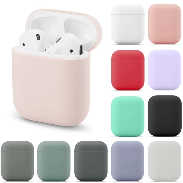 Silicone Earphone Cases for Airpods 1/2 Wireless Earphone Cover Protective Case for Apple Airpods 1/2 Case Air Pods 1/2 Cover