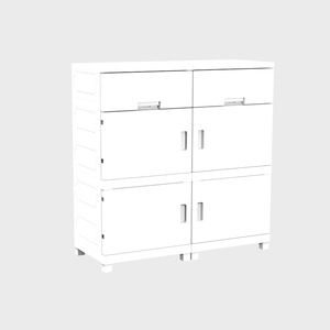 Big 4 doors white modular schoolbag cabinet furniture plastic drawer storage cabinets for office school