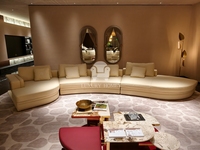 Ensemble de canapés modulaires en bois de style moderne italien de luxe pour le salon