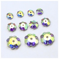 Strass en verre à dos plat à coudre, qualité luxe, vente en gros, perles de cristal en vrac, accessoires de couture DIY pour vêtements